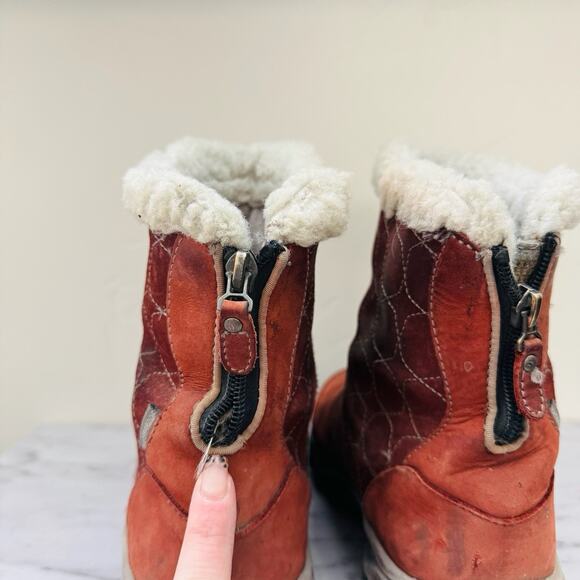 The North Face Primaloft 200 Gram Insulation Orange Snow Boots Women’s Size 7 - Picture 6 of 10